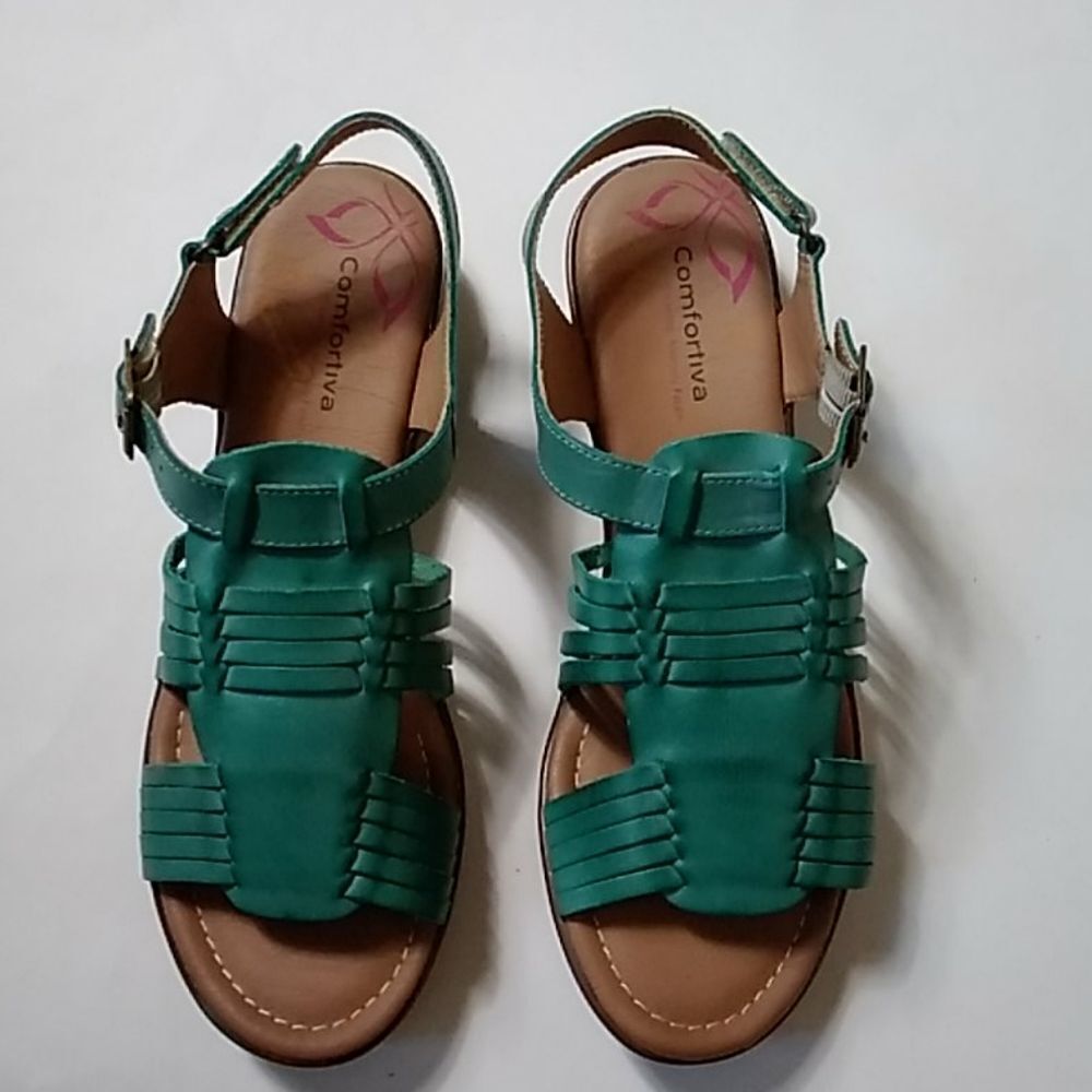 Comfortiva Leather Sandals Made in Mexico. - Picture 5 of 12